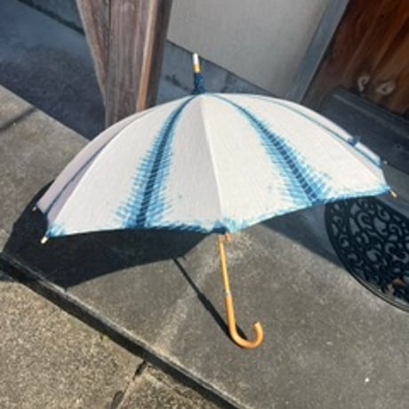 藍染め　おしゃれな日傘