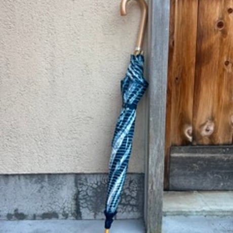 藍染め　おしゃれな日傘