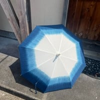 藍染め　おしゃれな日傘