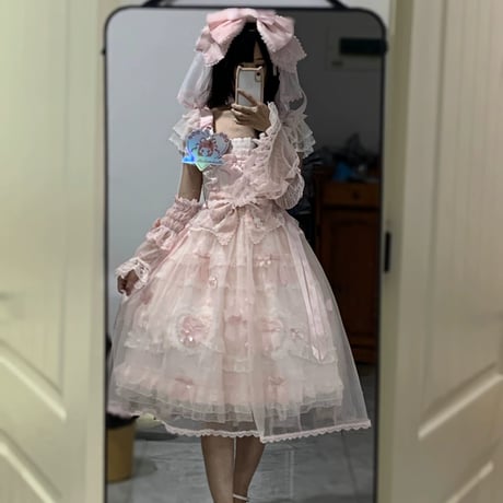 姫袖レースチュールアームカバー 4色