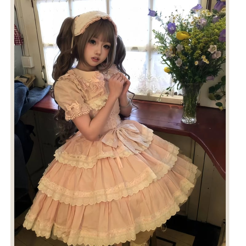 乙女心 ジャンパースカート＆ヘッドドレスセット 2色 | tulle