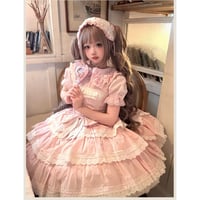 乙女心 ジャンパースカート＆ヘッドドレスセット　2色