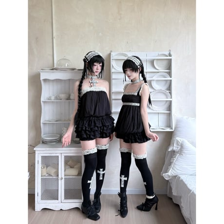 NoirCroix フレンチレース キャミトップ