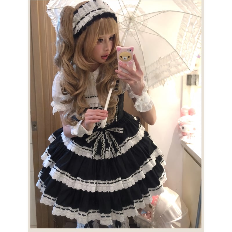 乙女心 ジャンパースカート＆ヘッドドレスセット 2色 | tulle