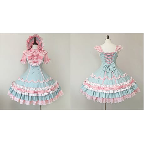 Cream Fondant ドーリージャンパースカート　ミントピンク