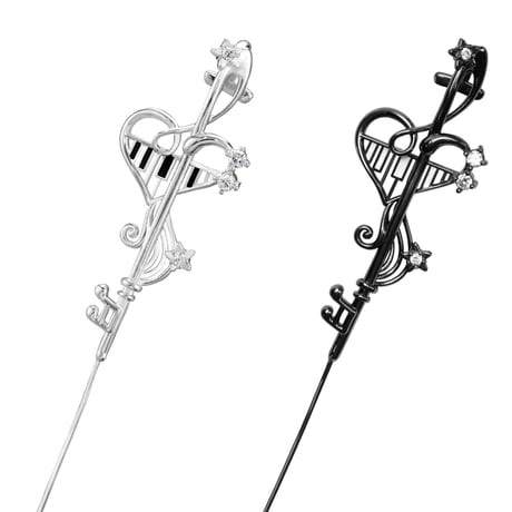 Ebony & Ivory　ピアノキーイヤーラップピアス