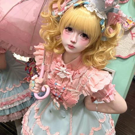 Cream Fondant ドーリージャンパースカート　ミントピンク