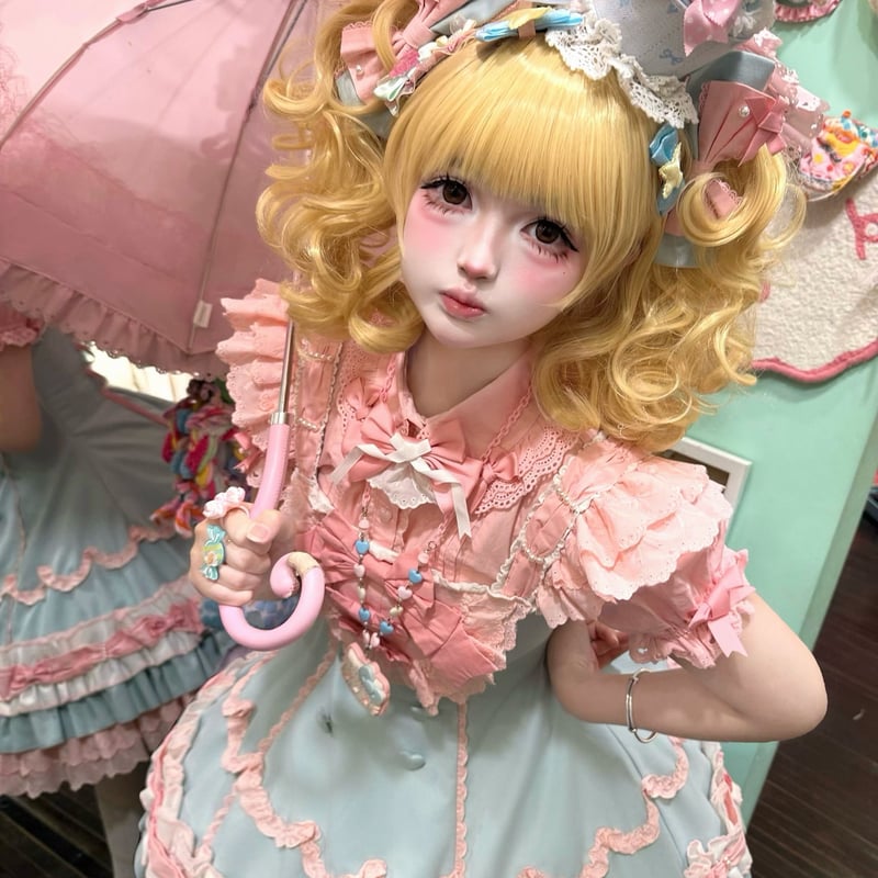 Cream Fondant ドーリージャンパースカート ミントピンク | tulle