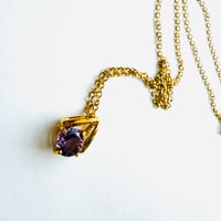 アメジストオーバルカットネックレス