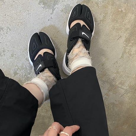 see-through fringe ankle cover socks (short) <gray> L-S72