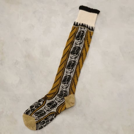 buds and stripes high socks <camel> L-L19