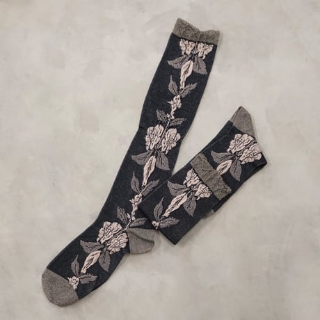 rose high socks <navy> L-L20