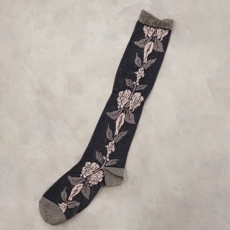 rose high socks <navy> L-L20