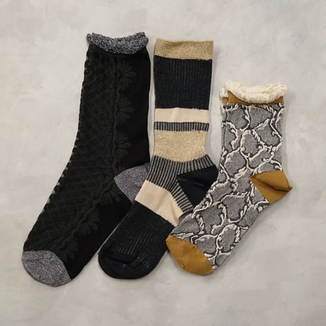 オンライン限定《women's》3pairs set B <black>