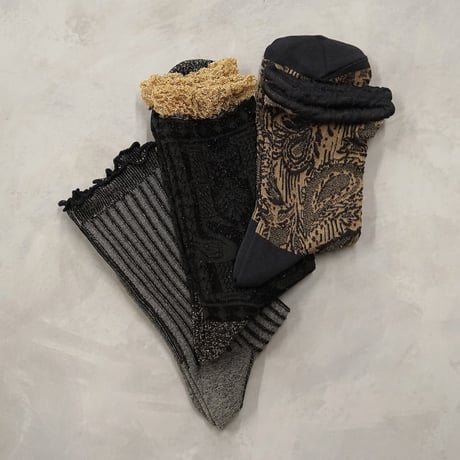 オンライン限定《women's》3pairs set B <black>