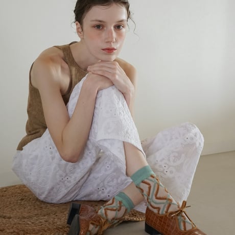 fringe check see-through <gray> L-S83