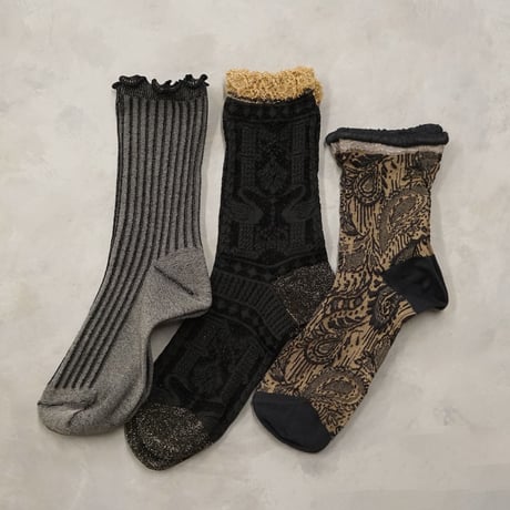 オンライン限定《women's》3pairs set B <black>
