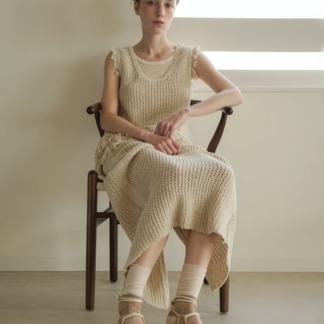 paisley ankle cover socks (see-through) <beige> L-L18
