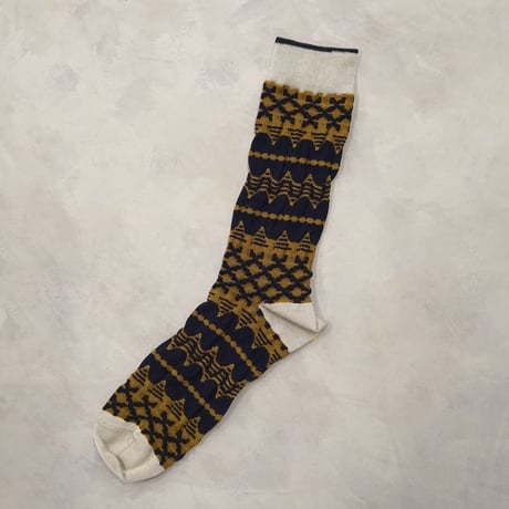 《men's》3D scallop border <mustard> M-M29
