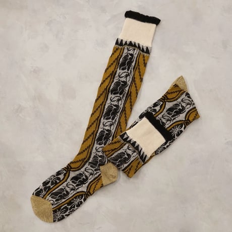 buds and stripes high socks <camel> L-L19