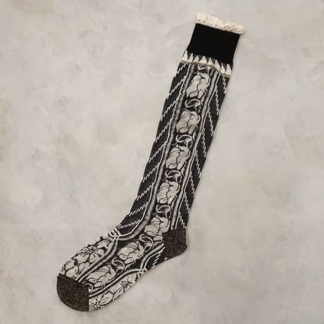 buds and stripes high socks <black> L-L19