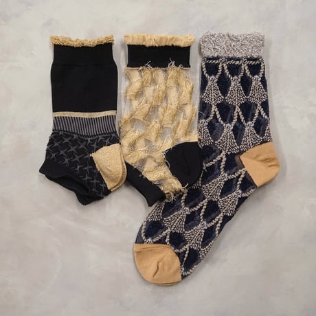 オンライン限定《women's》3pairs set B <black>