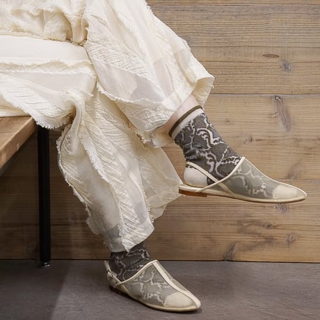 see-through baroque  <khaki> L-S80