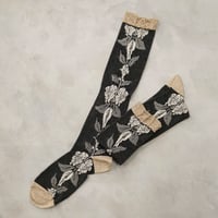 rose high socks <black> L-L20
