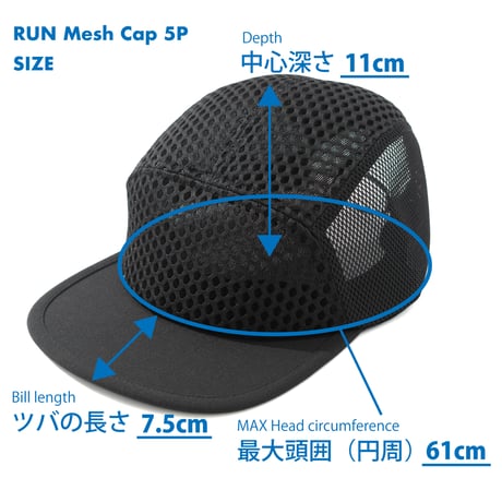 MIYAGEN ミヤゲン / RUN Mesh Cap 5P ラン メッシュ キャップ 5P