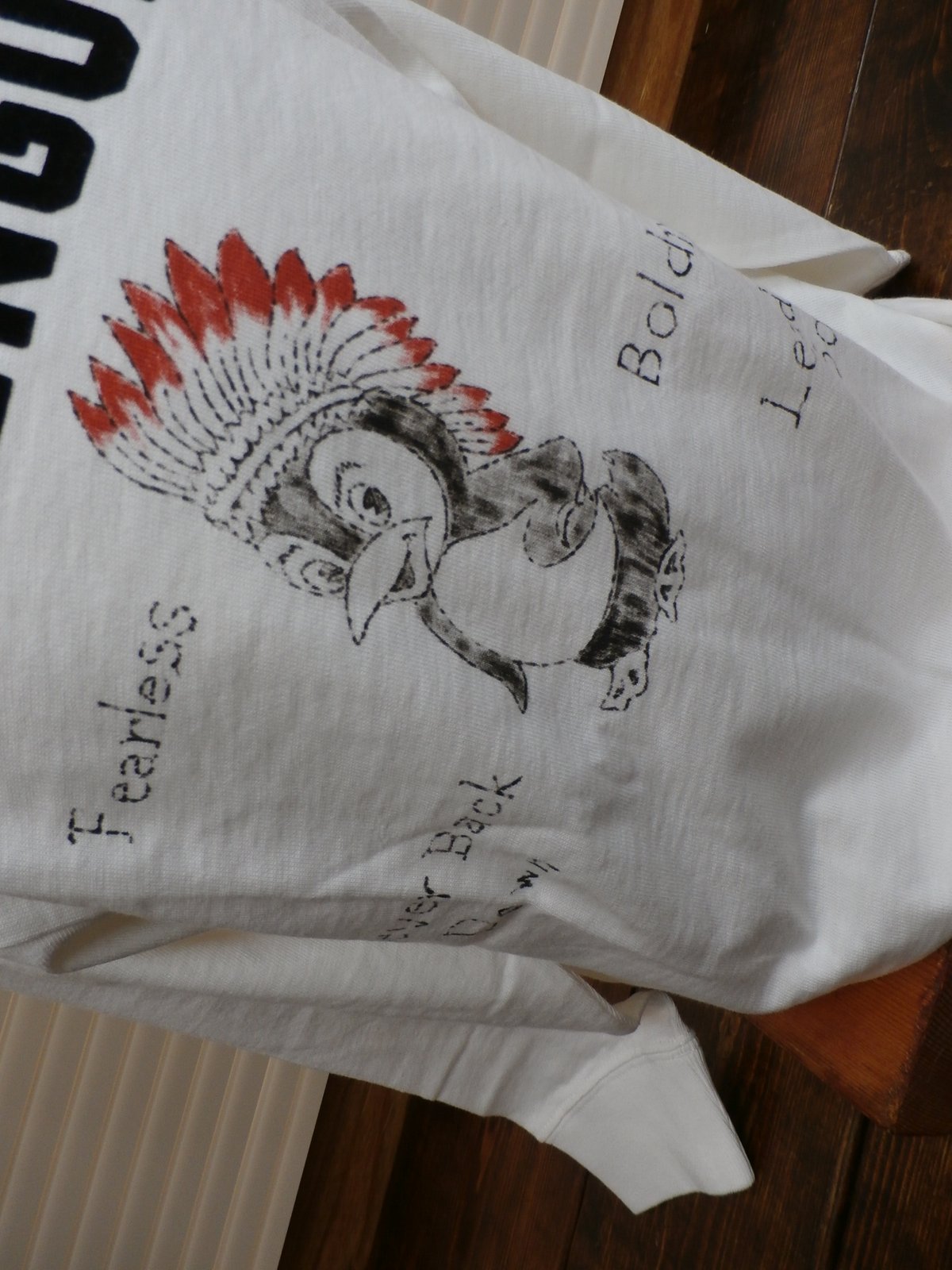 DENIM DUNGAREE/ 1ST PENGUIN L/S TEE 1WH（ホワイト）