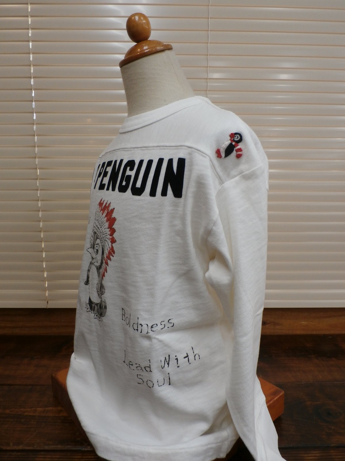 DENIM DUNGAREE/ 1ST PENGUIN L/S TEE 1WH（ホワイト）