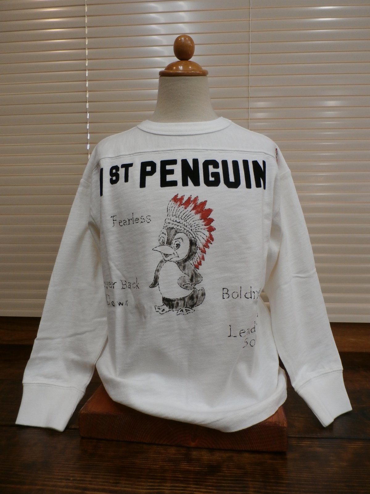 DENIM DUNGAREE/ 1ST PENGUIN L/S TEE 1WH（ホワイト）