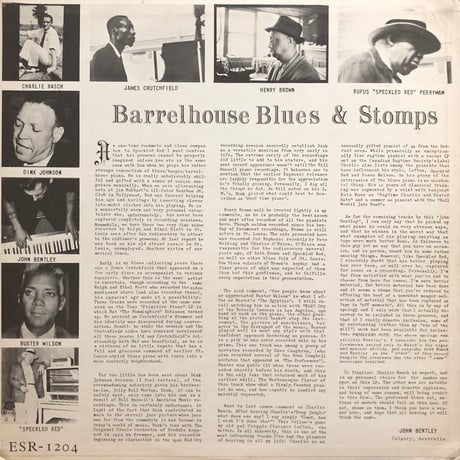 BARRELHOUSE BLUES & STOMPS