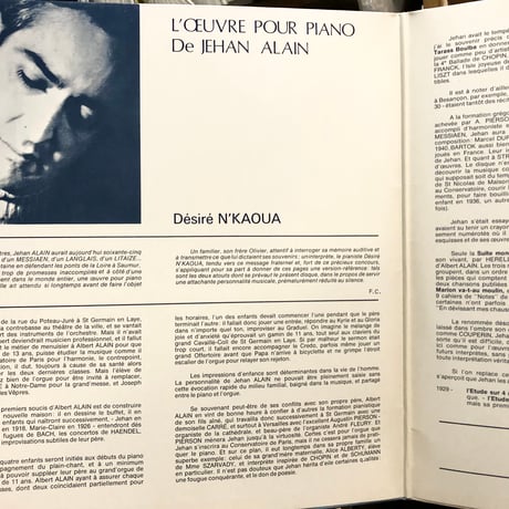 Desire N’Kaoua / JEHAN ALAIN - L’OEUVRE POUR PIANO
