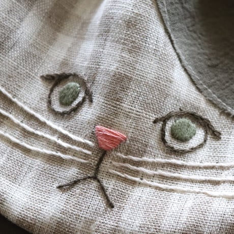R4 / ねこ丸巾着 茶ハチワレねこ・緑ねこ