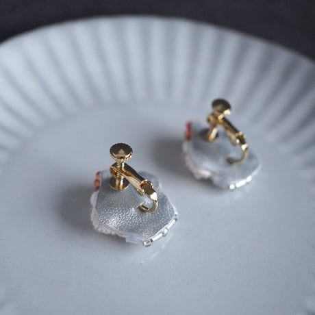 あおのいえ　カラフルカップケーキピアス/イアリング E