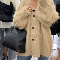 CLOCHE シャギーカーディガン BEGのみ
