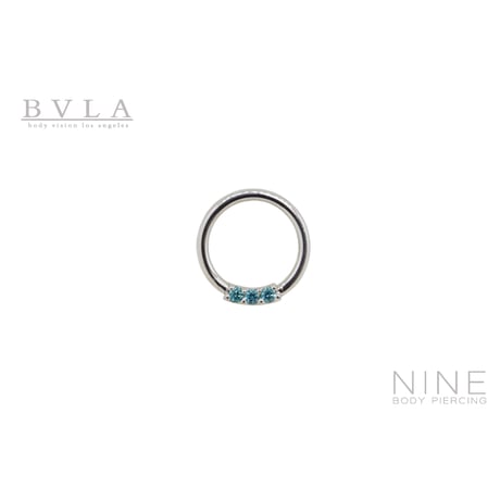 Blaze 3 - Fixed Ring (WG / Mint Cubic Zirconia)