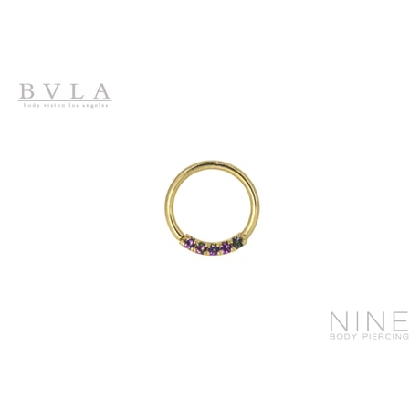 Blaze 5 - Fixed Ring (YG / Mystic Topaz)