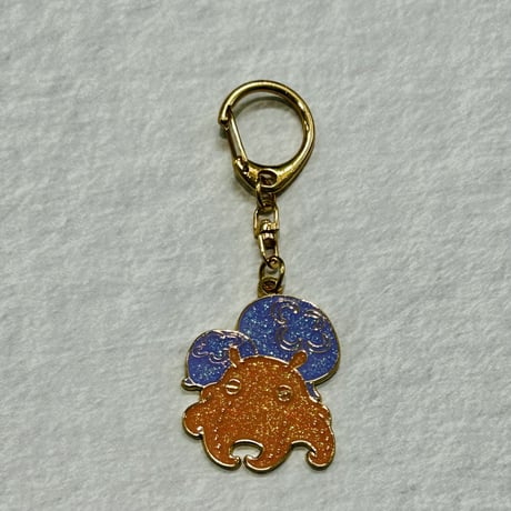 ラメ入りメタルキーホルダー（クラゲ・メンダコ）