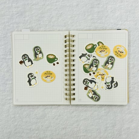 【うみなか文具店】和紙フレークシール（喫茶ウミカゼ）