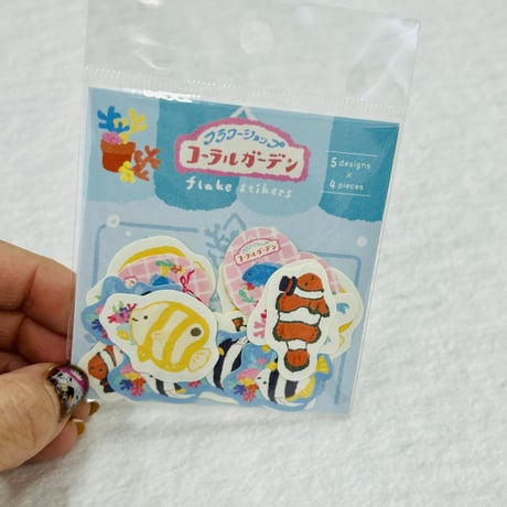 【うみなか文具店】和紙フレークシール（フラワーショップ コーラルガーデン）
