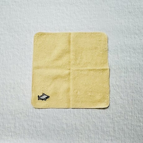 今治刺繍ミニタオル（シロワニ）- ナチュラル