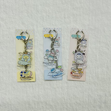 【マリンワールド×シナモロール】アクリルスタンドキーホルダー