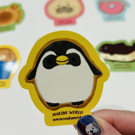 おかしな海の生きものステッカー（ペンギン）