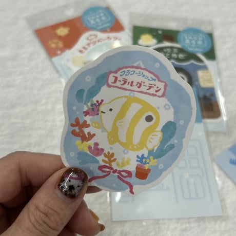 【うみなか文具店】ステッカー（フラワーショップ コーラルガーデン）