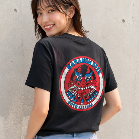 【オリジナル】バラモンビール半袖Tシャツ（ブラック）／五島列島マルシェ