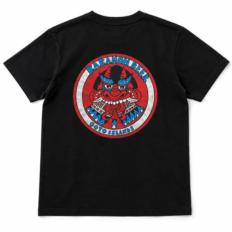 【オリジナル】バラモンビール半袖Tシャツ（ブラック）／五島列島マルシェ