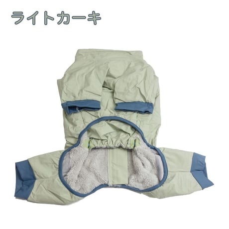 思いきり雪遊び！防水スノースーツ｜犬服 つなぎ 裏ファーで暖かい 背中開き（XL・XXL）