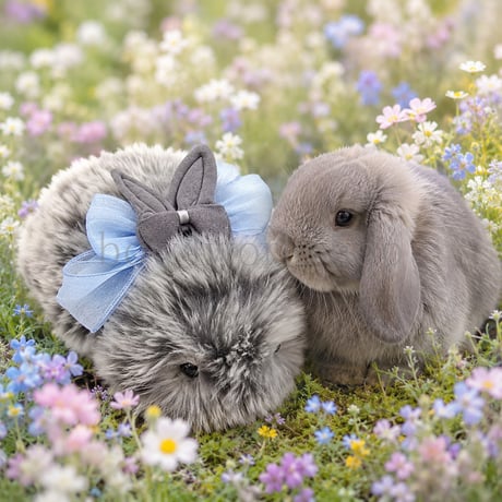 Moflin（モフリン）のアクセサリー　ウサミミ＆チュールリボンバンド